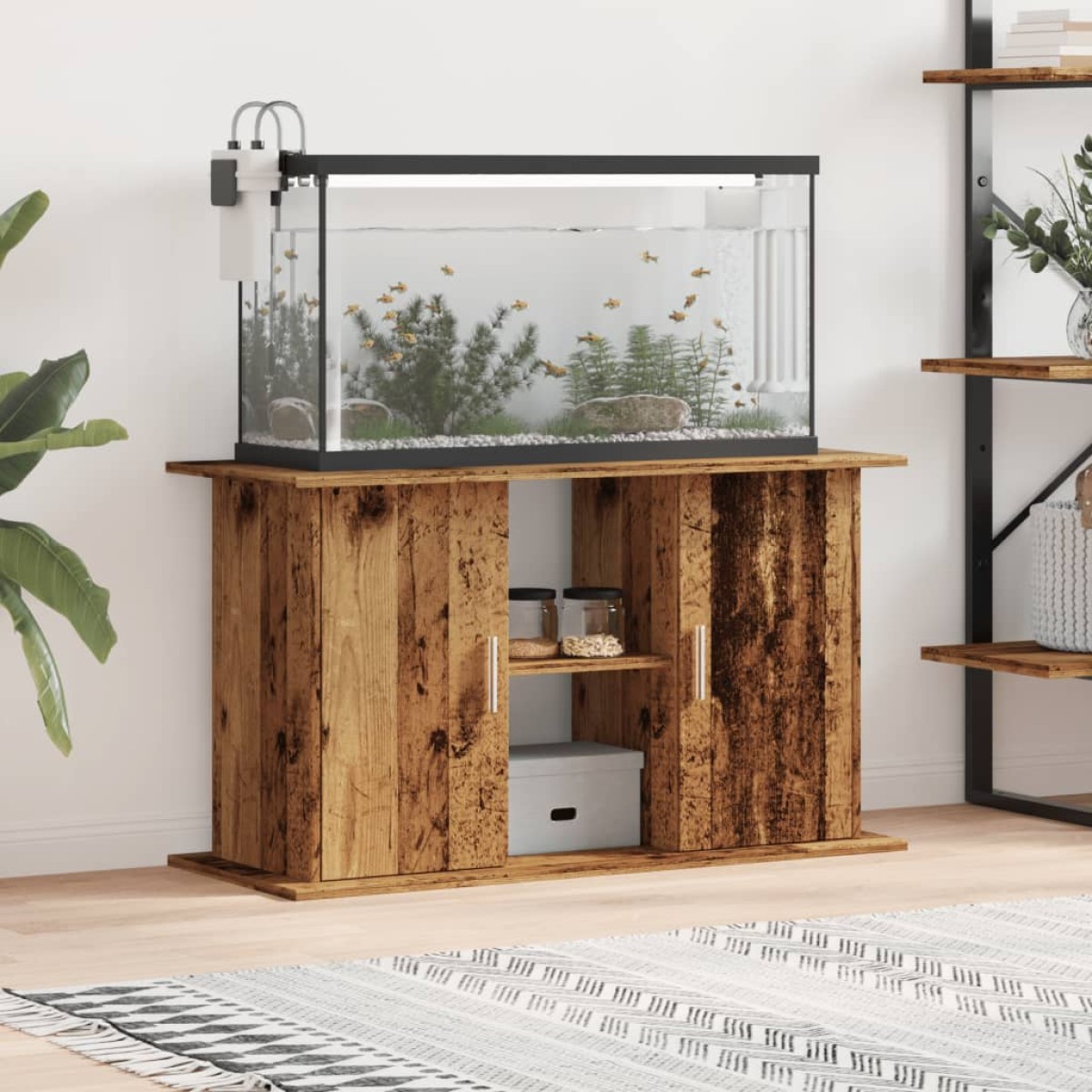 vidaXL Βάση Ενυδρείου Παλιό ξύλο 101 x 41 x 58 εκ. Επεξεργασμένο Ξύλο