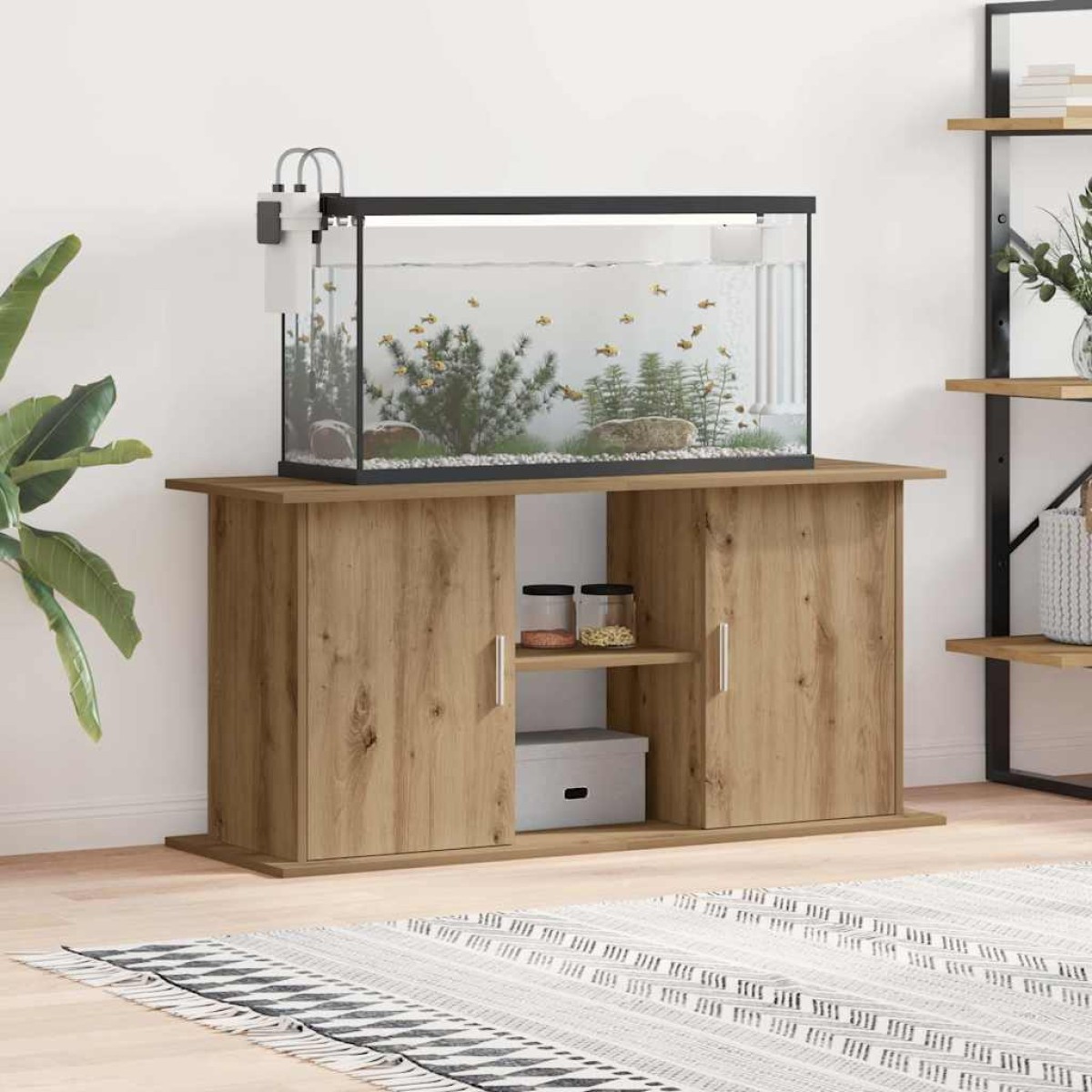 vidaXL Βάση Ενυδρείου Artisan Δρυς 121x41x58 εκ. από Τεχνητό Ξύλο