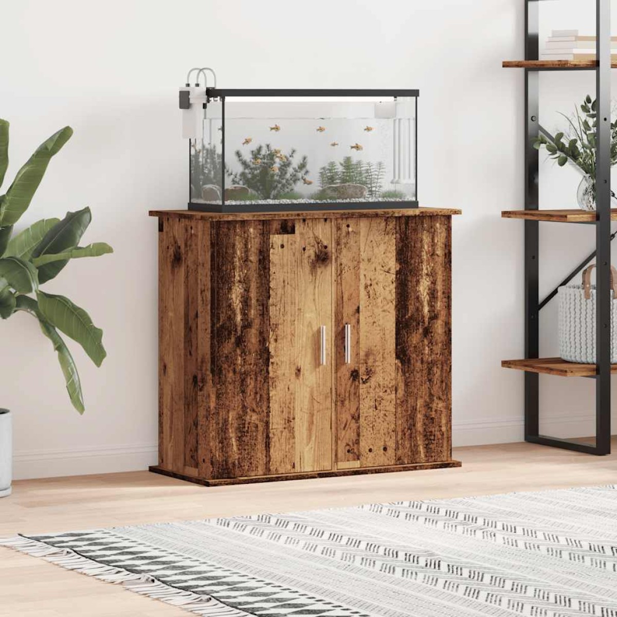 vidaXL Βάση Ενυδρείου Παλιό ξύλο 81 x 36 x 73 εκ. Επεξεργασμένο Ξύλο