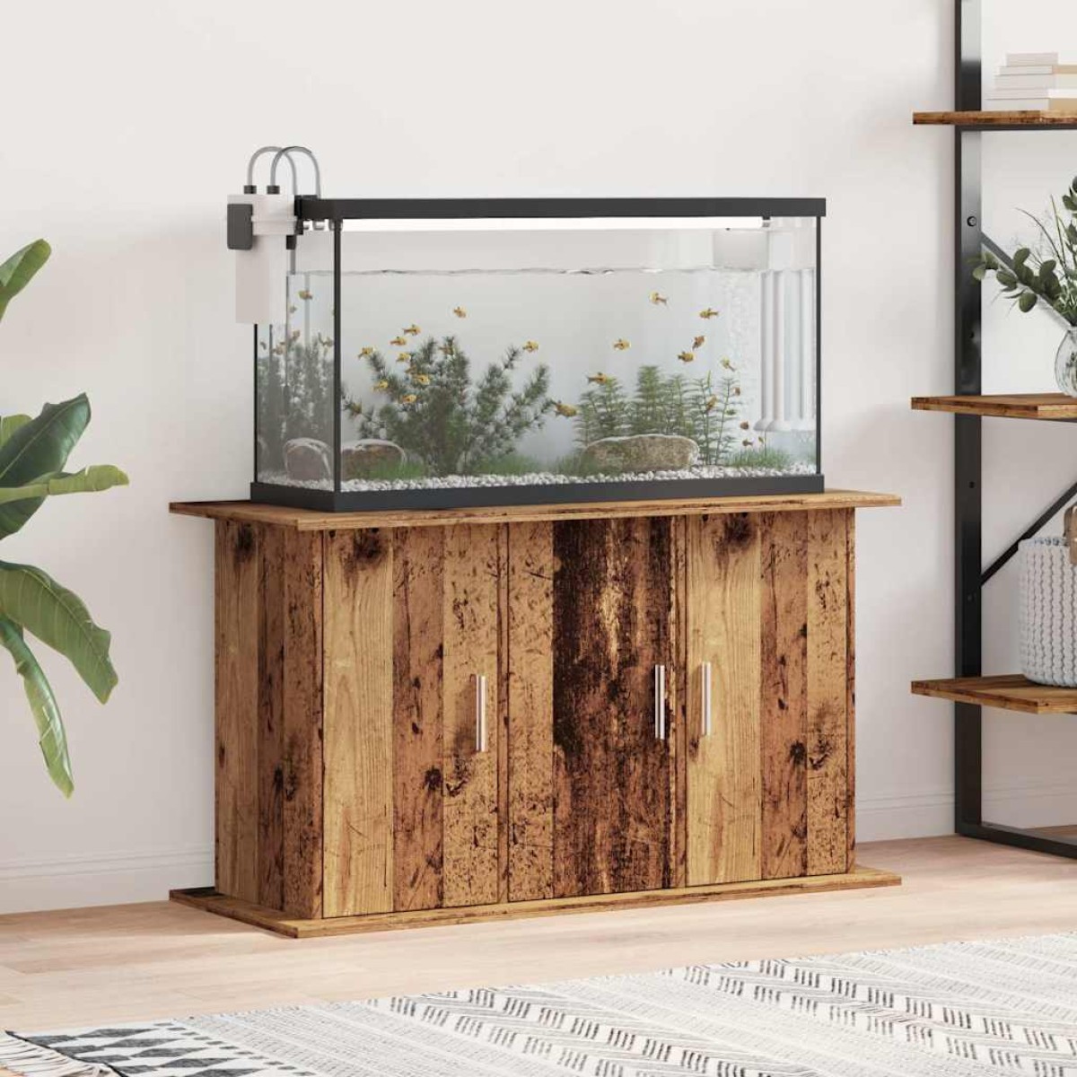 vidaXL Βάση Ενυδρείου Παλιό ξύλο 101x41x58 εκ. από Επεξεργασμένο Ξύλο