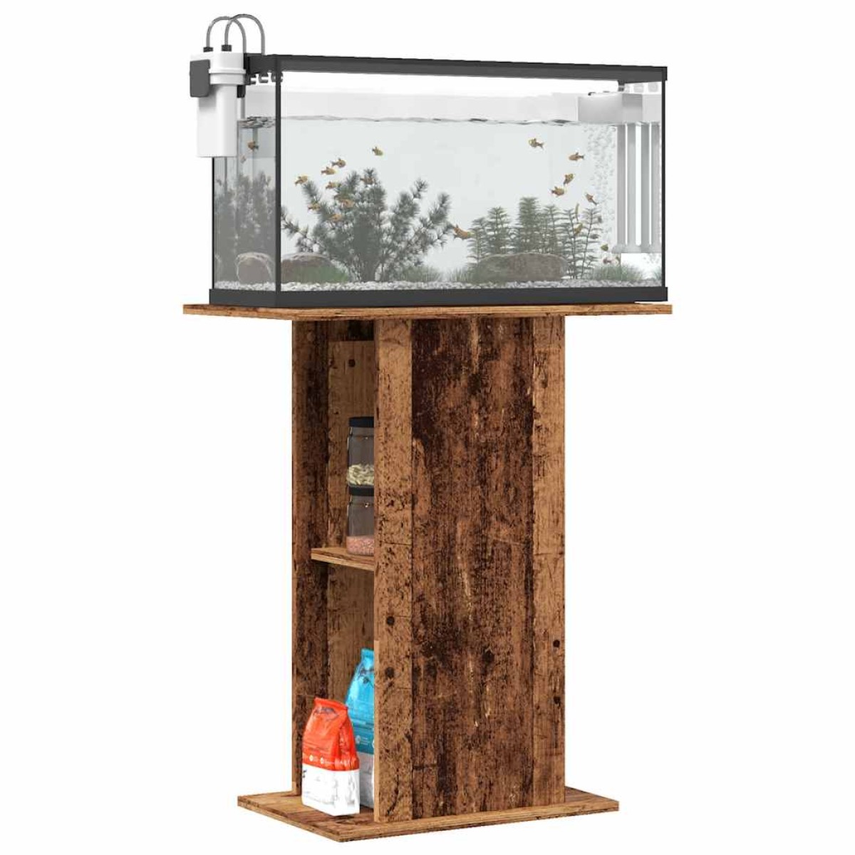 vidaXL Βάση Ενυδρείου Όψη Παλαιού Ξύλου 36x60,5x72,5 εκ. Επεξ. Ξύλο
