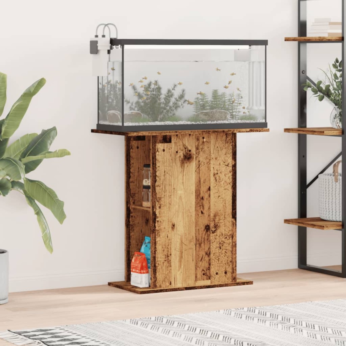 vidaXL Βάση Ενυδρείου από Παλιό Ξύλο 36x75x72,5 εκ. από Τεχνητό Ξύλο