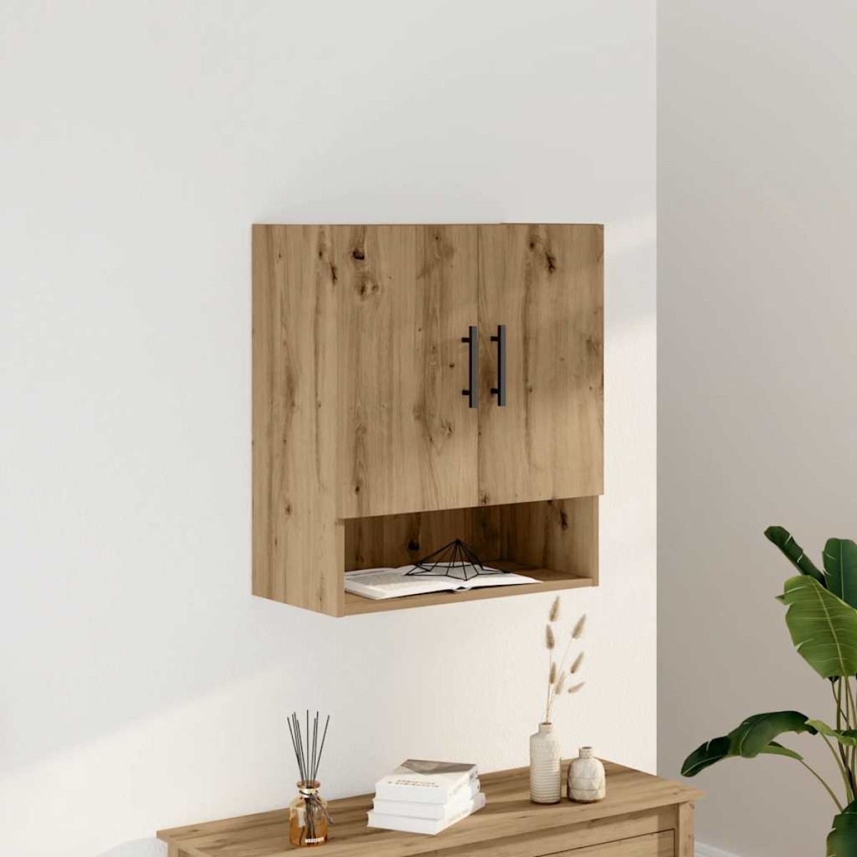 vidaXL Ντουλάπι Τοίχου Δρυς τεχνίτης 60x31x70 εκ. Επεξεργασμένο Ξύλο