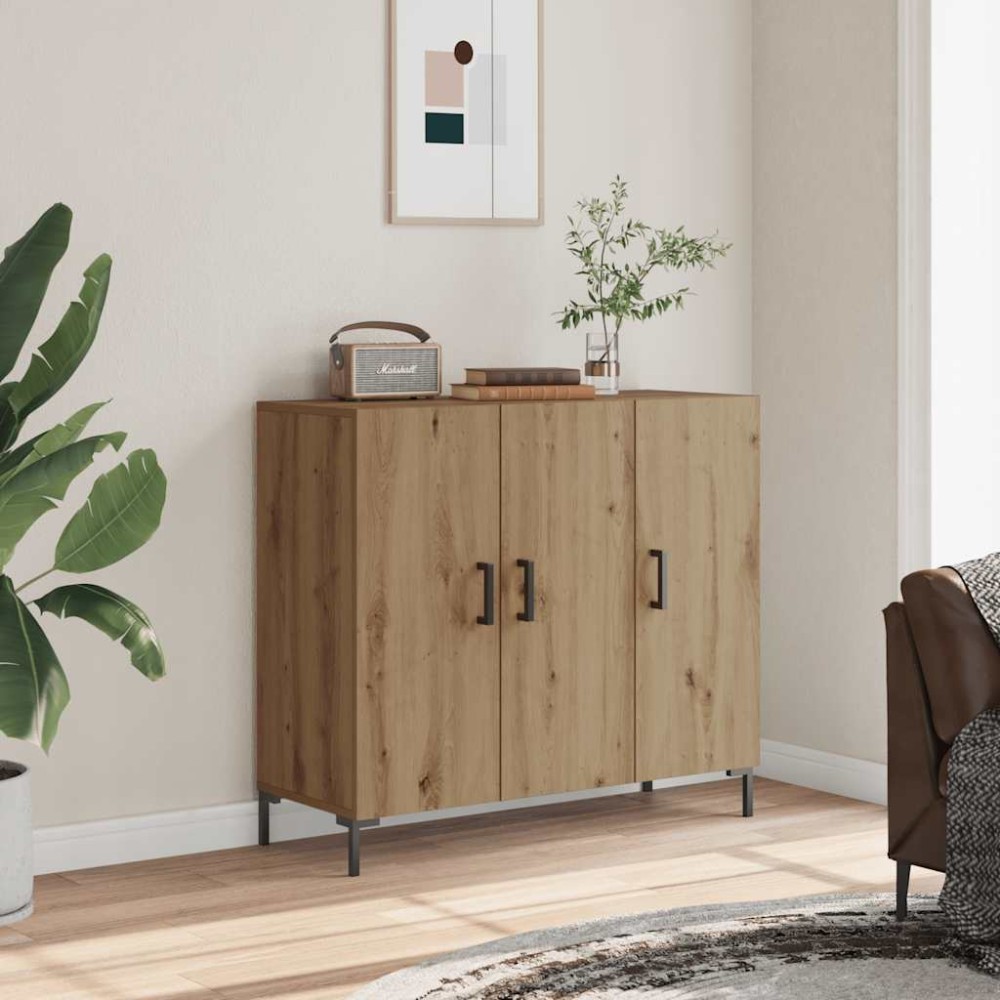 vidaXL Ντουλάπι Αρτισιανή Δρυς 90 x 34 x 80 εκ. από Επεξεργασμένο Ξύλο