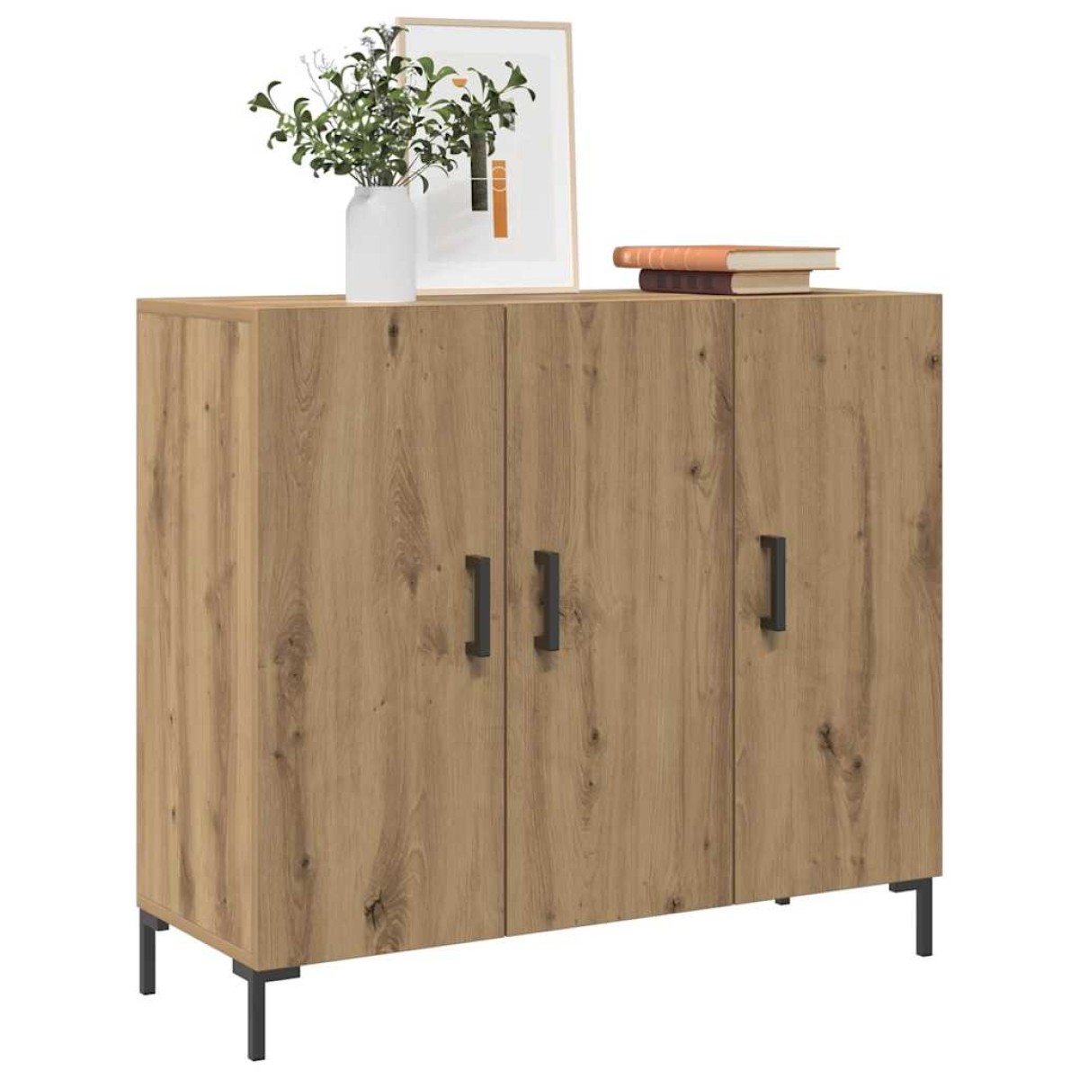 vidaXL Ντουλάπι Αρτισιανή Δρυς 90 x 34 x 80 εκ. από Επεξεργασμένο Ξύλο