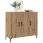 vidaXL Ντουλάπι Αρτισιανή Δρυς 90 x 34 x 80 εκ. από Επεξεργασμένο Ξύλο
