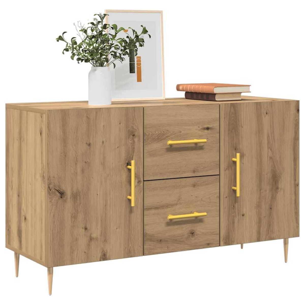 vidaXL Σκευοθήκη Δρυς τεχνίτης 100x36x60 cm Κατασκευασμένο ξύλο