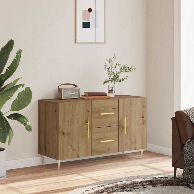 vidaXL Σκευοθήκη Δρυς τεχνίτης 100x36x60 cm Κατασκευασμένο ξύλο