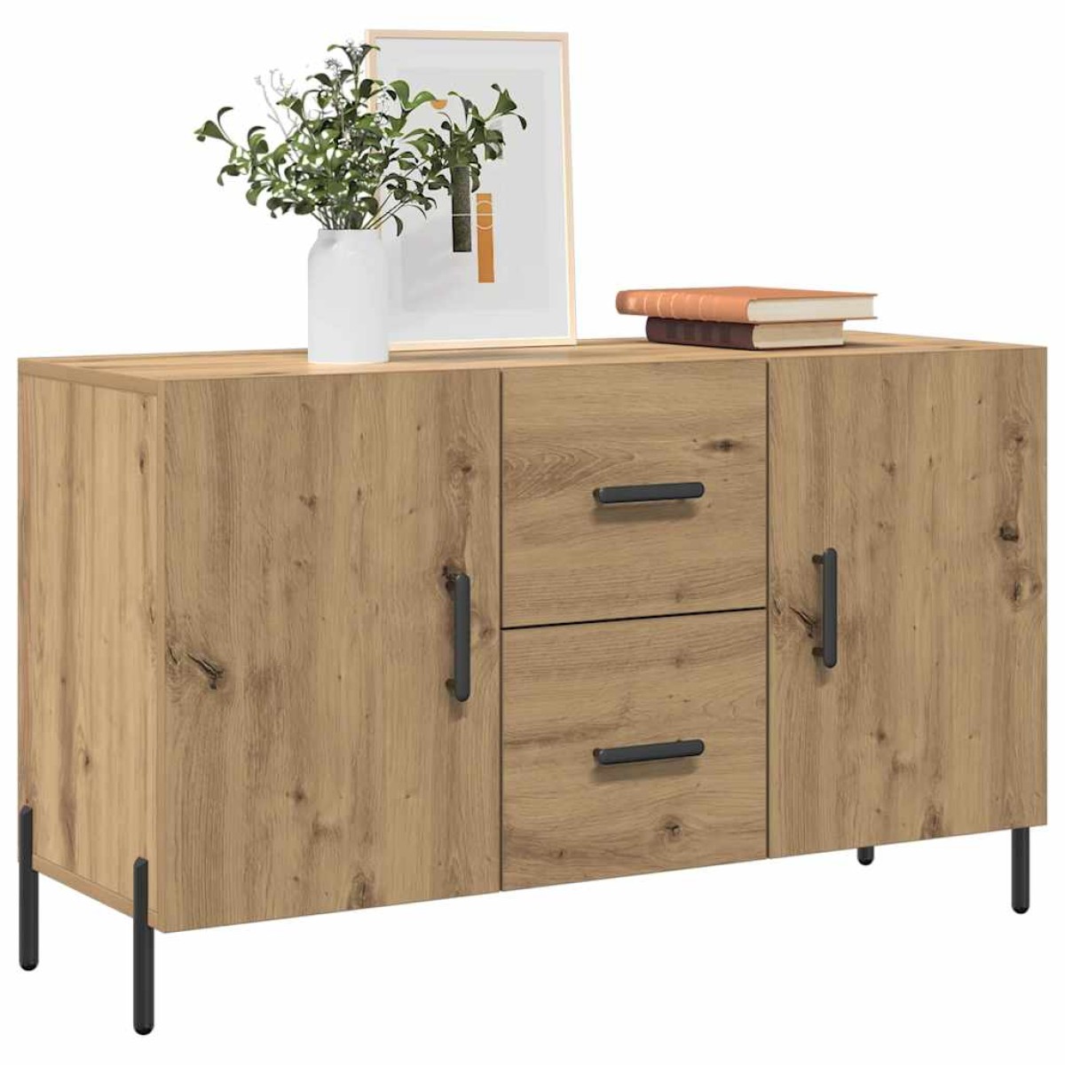 vidaXL Σκευοθήκη Δρυς τεχνίτης 100x36x60 cm Κατασκευασμένο ξύλο