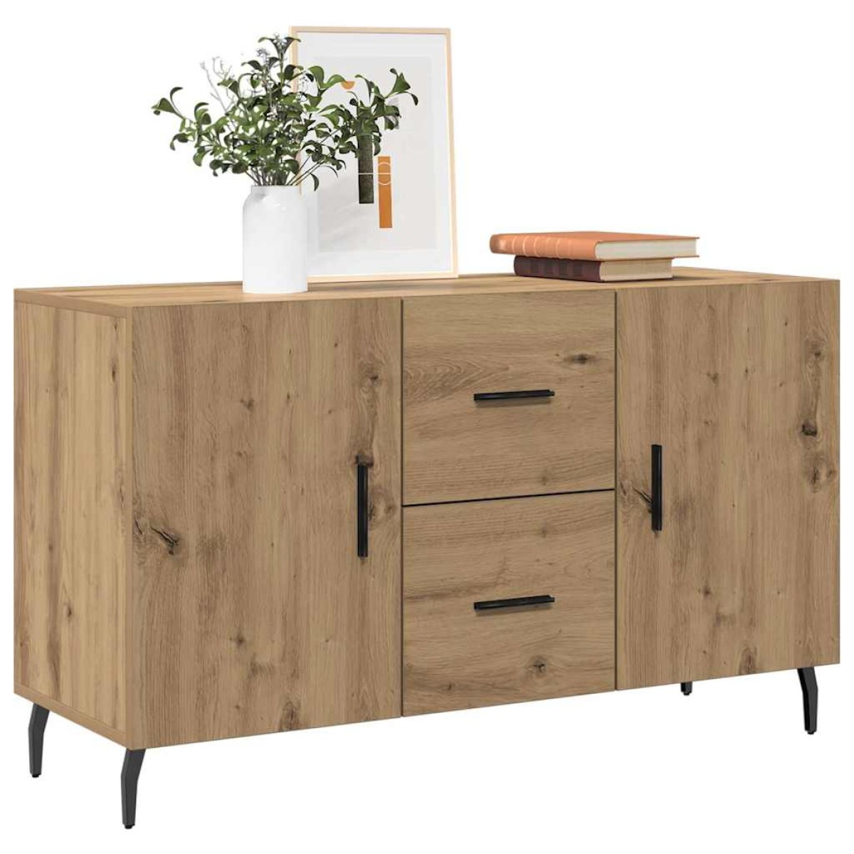 vidaXL Μπουφές Αρτισιανή Δρυς 100 x 36 x 60 εκ. Επεξεργασμένο Ξύλο