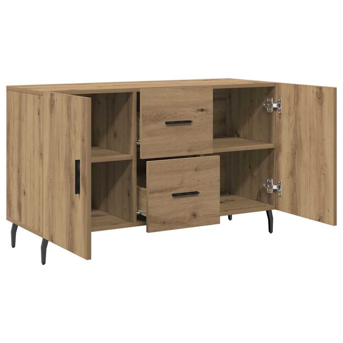 vidaXL Μπουφές Αρτισιανή Δρυς 100 x 36 x 60 εκ. Επεξεργασμένο Ξύλο