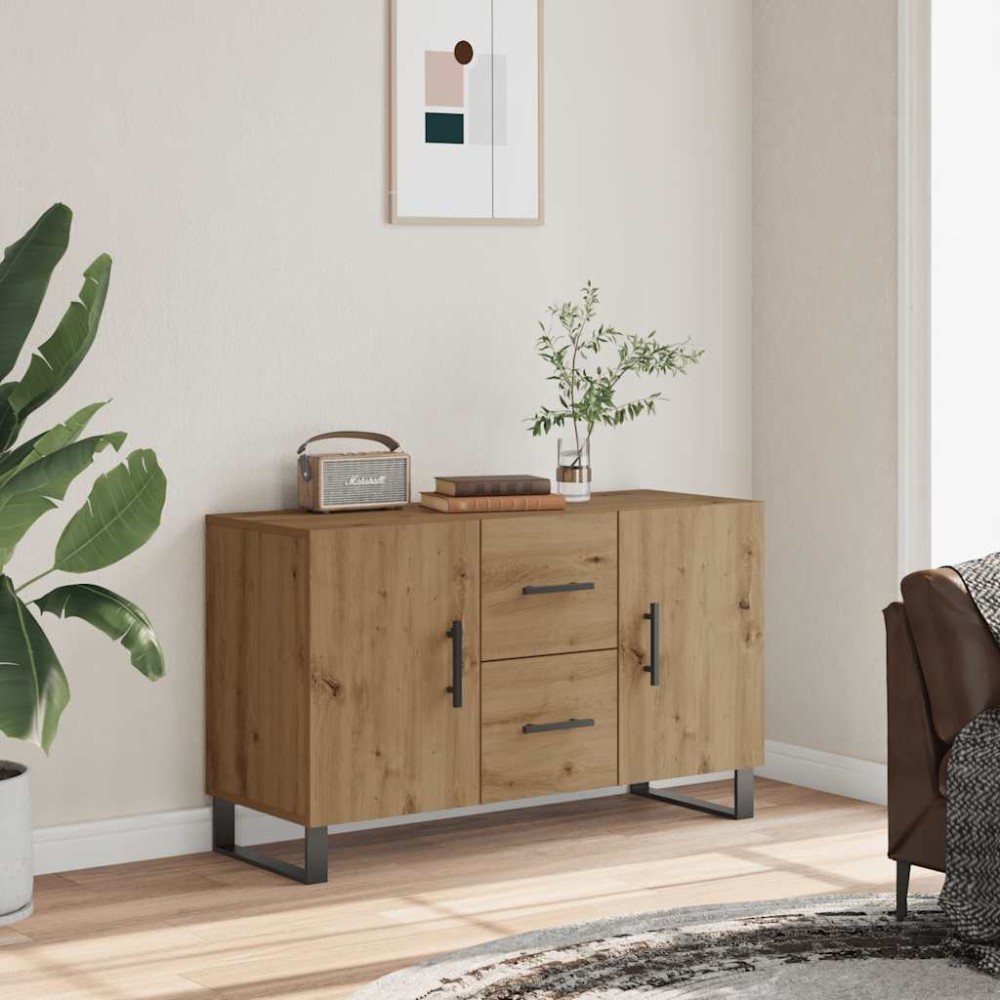vidaXL Σκευοθήκη Δρυς τεχνίτης 100x36x60 cm Κατασκευασμένο ξύλο