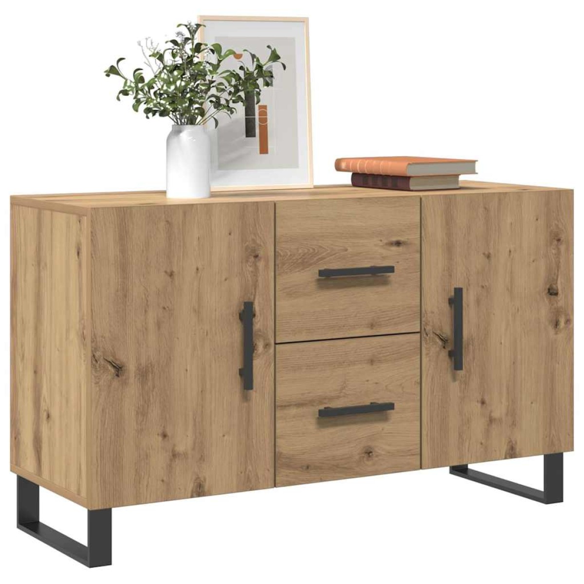 vidaXL Σκευοθήκη Δρυς τεχνίτης 100x36x60 cm Κατασκευασμένο ξύλο