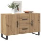 vidaXL Σκευοθήκη Δρυς τεχνίτης 100x36x60 cm Κατασκευασμένο ξύλο