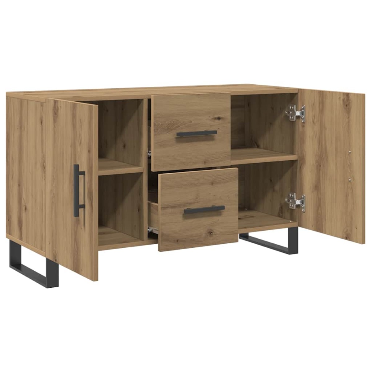 vidaXL Σκευοθήκη Δρυς τεχνίτης 100x36x60 cm Κατασκευασμένο ξύλο