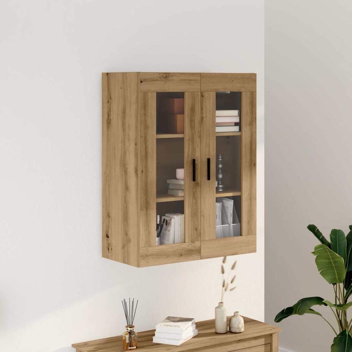 vidaXL Ντουλάπι Τοίχου Δρυς τεχνίτης 69,5 x 34 x 90 εκ.