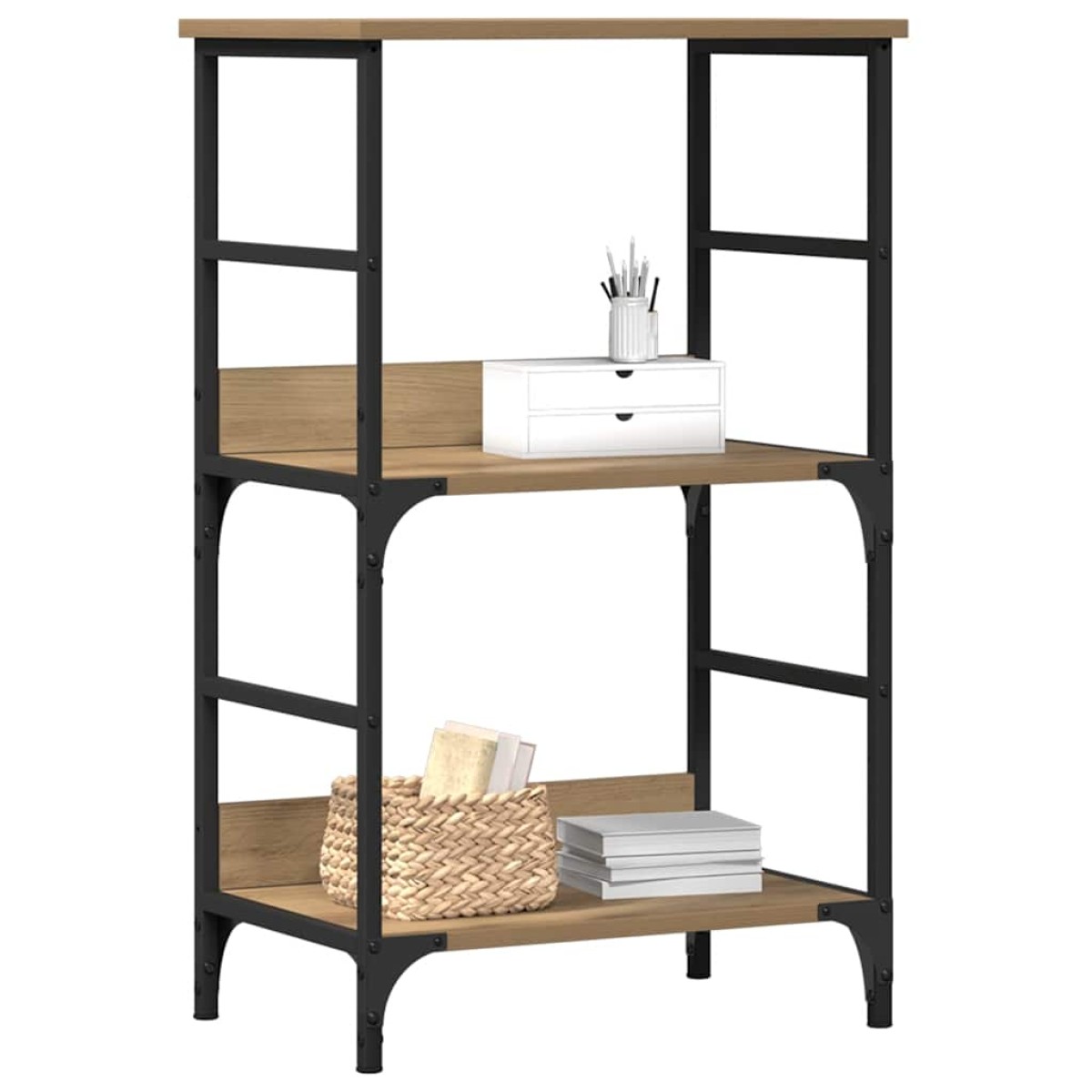 vidaXL Βιβλιοθήκη Αρτισιανή Δρυς 50x33x82 εκ. Επεξεργ. Ξύλο