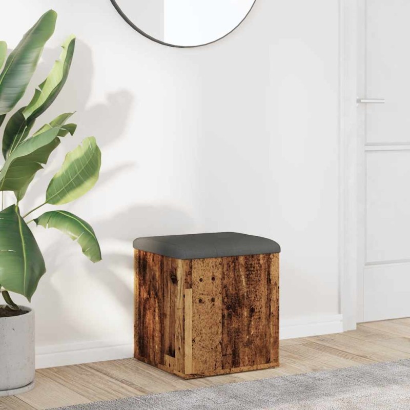 Πάγκος αποθήκευσης vidaXL Παλιό ξύλο 42x42x45 cm Κατασκευασμένο ξύλο