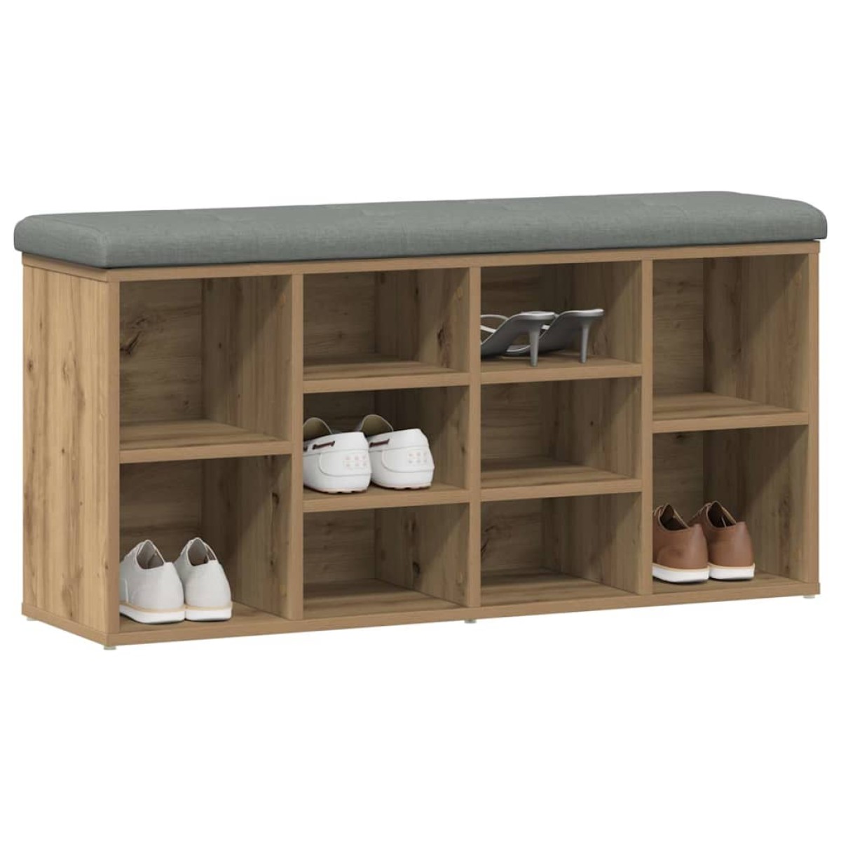 Πάγκος παπουτσιών vidaXL Artisan Oak 102x32x50 cm Κατασκευασμένο ξύλο