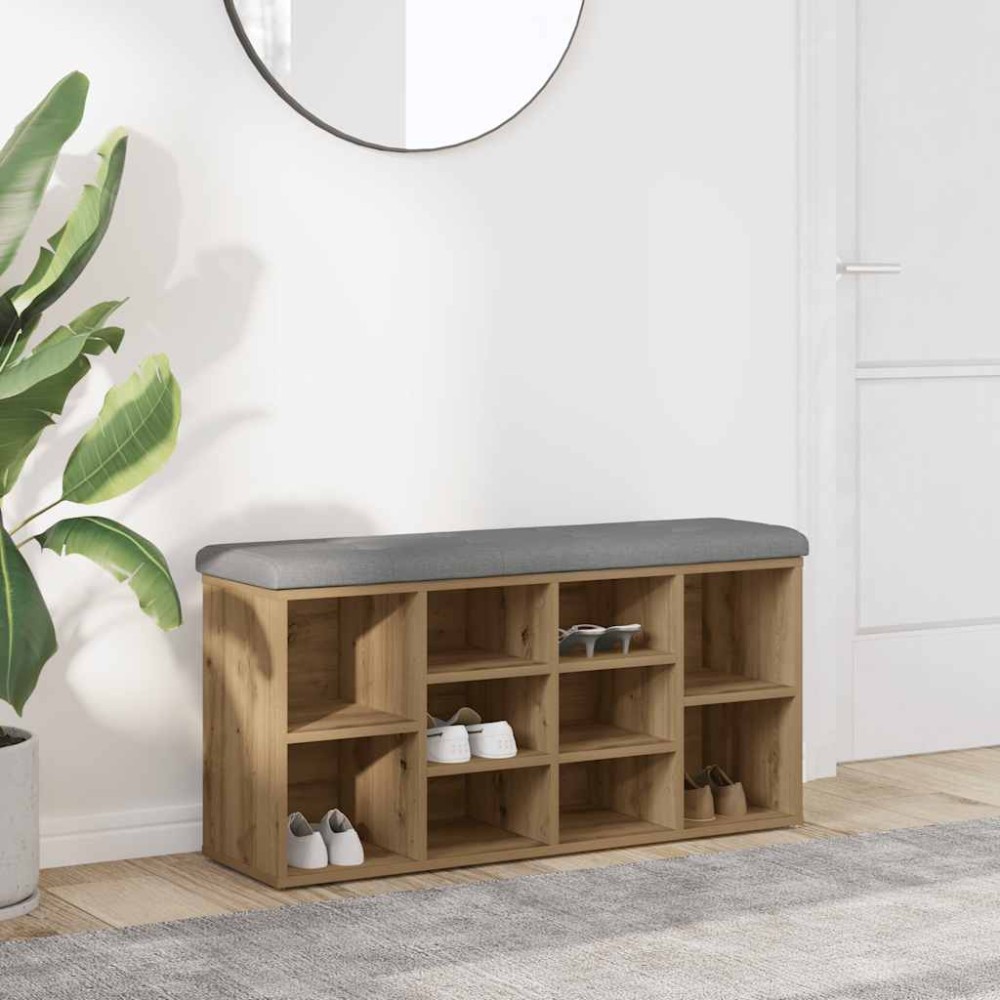 Πάγκος παπουτσιών vidaXL Artisan Oak 82x32x45,5 cm Κατασκευασμένο ξύλο