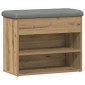 Πάγκος παπουτσιών vidaXL Artisan Oak 62x32x50 cm Κατασκευασμένο ξύλο