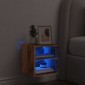 vidaXL Έπιπλο Τοίχου Τηλεόρασης με LED Παλιό Ξύλο 30 x 28,5 x 30 εκ.