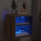 vidaXL Έπιπλο Τοίχου Τηλεόρασης με LED τεχνίτης Δρυς 30 x 28,5 x 30εκ.