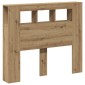 vidaXL LED κεφαλάρι Artisan Oak 120x18,5x103,5 cm Κατασκευασμένο ξύλο