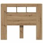 vidaXL LED κεφαλάρι Artisan Oak 120x18,5x103,5 cm Κατασκευασμένο ξύλο