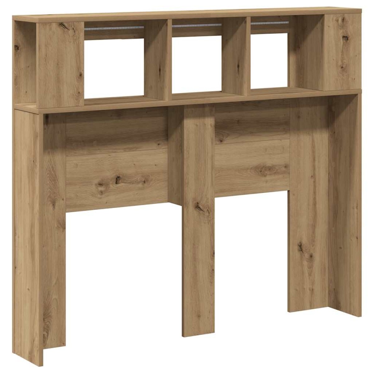 vidaXL LED κεφαλάρι Artisan Oak 120x18,5x103,5 cm Κατασκευασμένο ξύλο