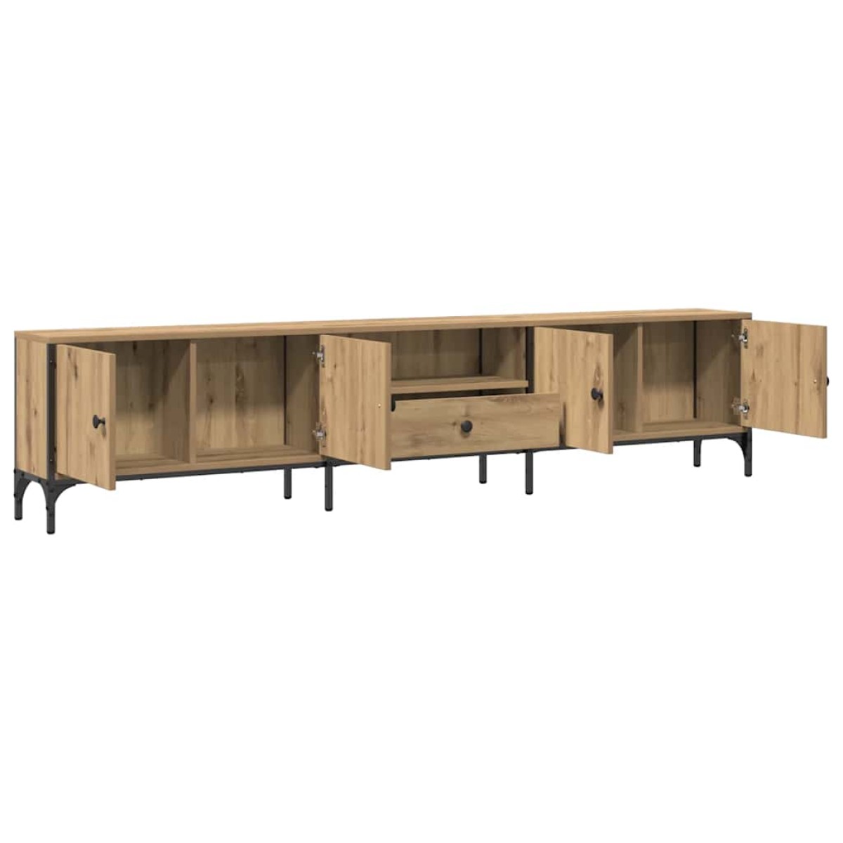 vidaXL Έπιπλο Τηλεόρασης με Συρτάρι Δρυς 200x25x44 εκ Επεξ. Ξύλο