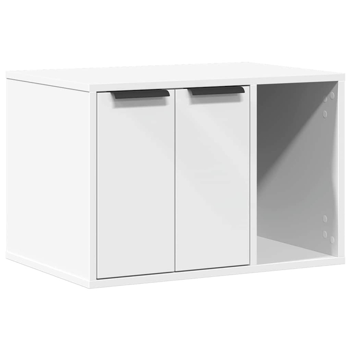 vidaXL Τουαλέτα Γάτας Περίφραξη Λευκό 60x40x40 εκ. Επεξεργασμ. Ξύλο