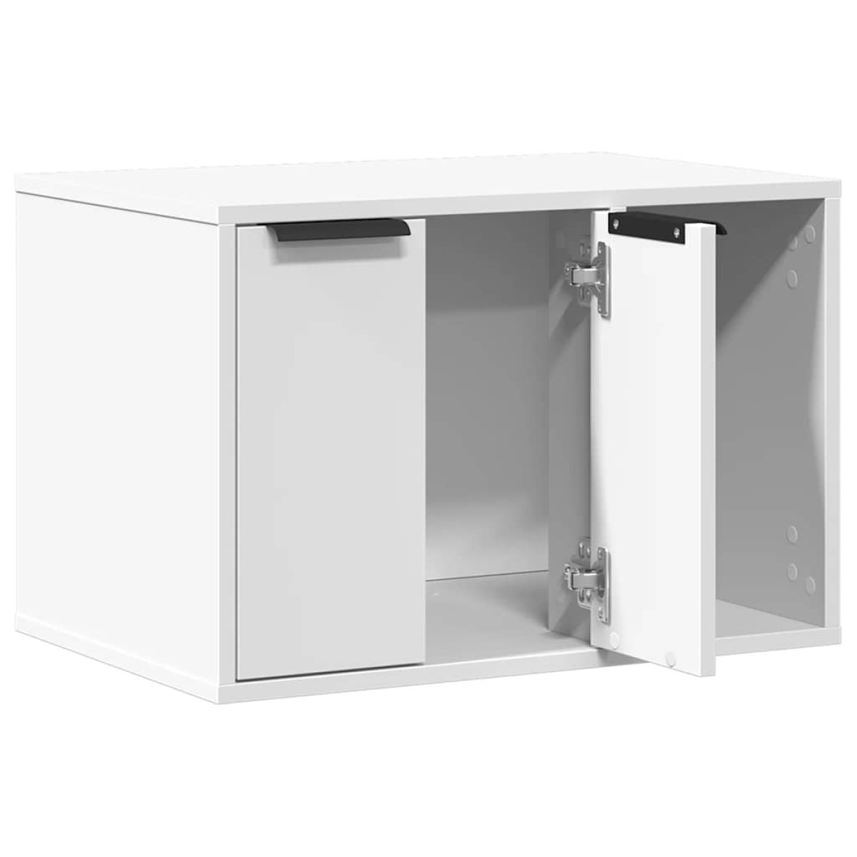 vidaXL Τουαλέτα Γάτας Περίφραξη Λευκό 60x40x40 εκ. Επεξεργασμ. Ξύλο