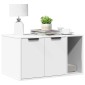 vidaXL Τουαλέτα Γάτας Περίφραξη Λευκό 80x50x45 εκ. Επεξεργασμ. Ξύλο