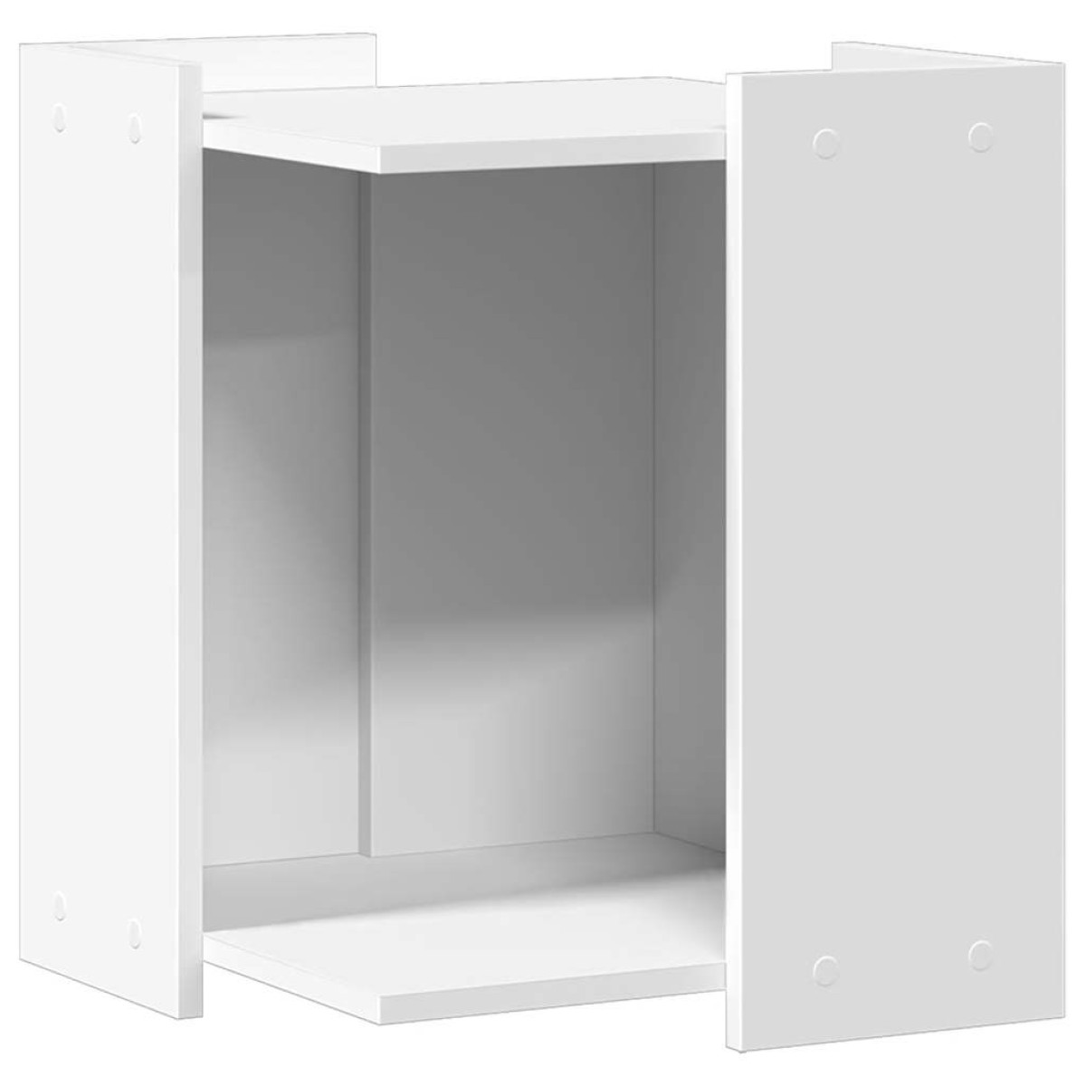 vidaXL Τουαλέτα Γάτας Περίφραξη Λευκό 42x42x51 εκ. Επεξεργασμ. Ξύλο