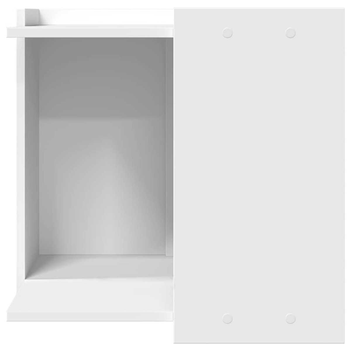 vidaXL Τουαλέτα Γάτας Περίφραξη Λευκό 53x53x51 εκ. Επεξεργασμ. Ξύλο