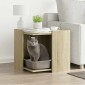 vidaXL Τουαλέτα Γάτας Περίφραξη Sonoma Δρυς 53x53x51εκ Επεξεργασμ Ξύλο