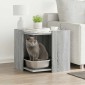 vidaXL Τουαλέτα Γάτας Περίφραξη Γκρι Sonoma 53x53x51εκ Επεξεργασμ Ξύλο
