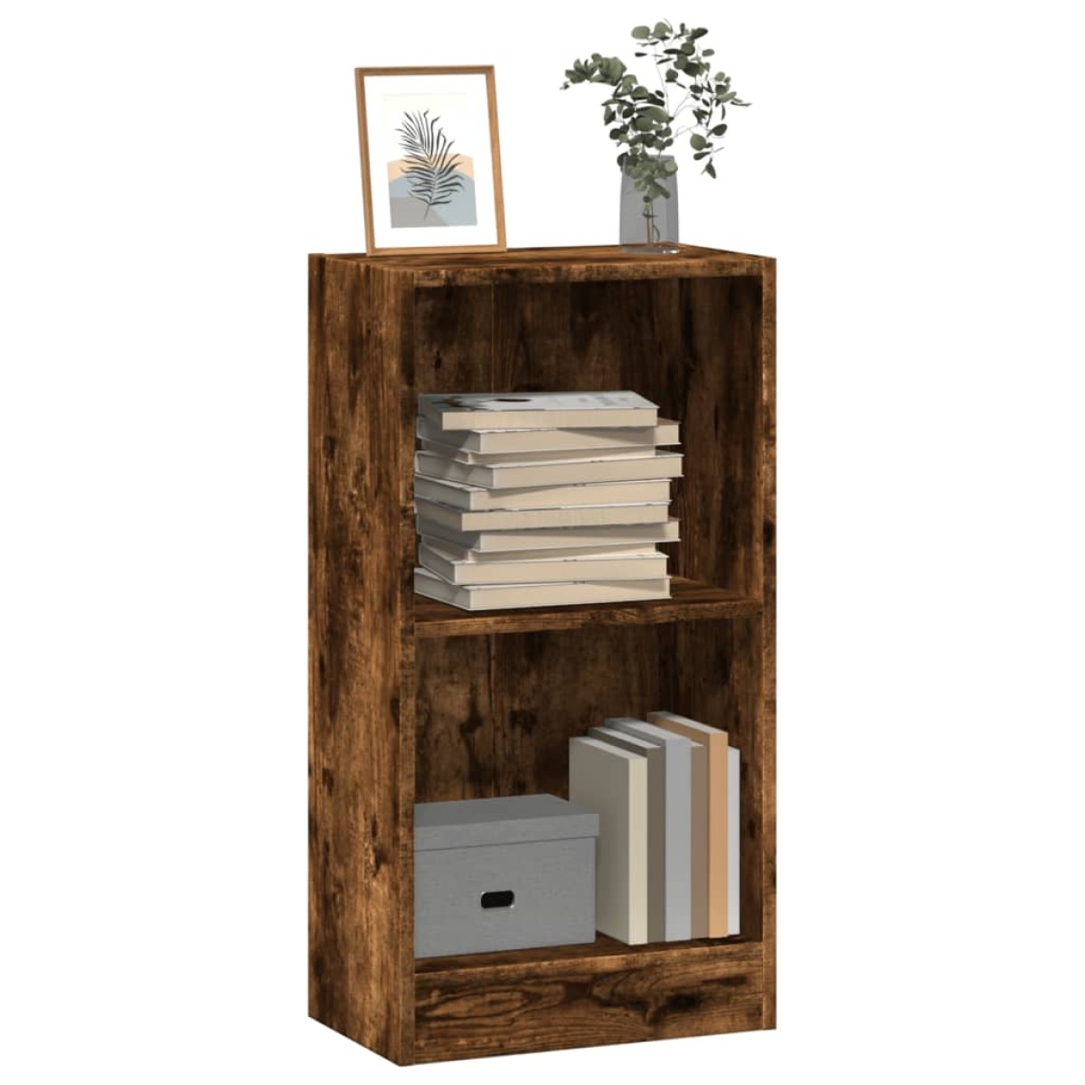 vidaXL Βιβλιοθήκη Καπνιστή Δρυς 40x24x76 εκ. από Επεξεργασμένο Ξύλο