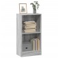 vidaXL Βιβλιοθήκη Γκρι Sonoma 40x24x76 cm Ξύλινη κατασκευή