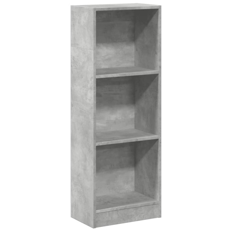 vidaXL Βιβλιοθήκη Γκρι Σκυροδέματος 40x24x109 εκ. Επεξεργ. Ξύλο
