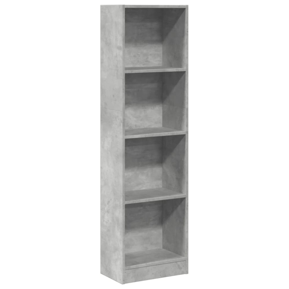 vidaXL Βιβλιοθήκη Γκρι Σκυροδέματος 40x24x143 εκ. Επεξεργ. Ξύλο
