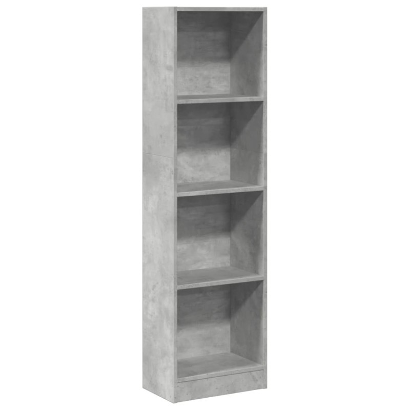 vidaXL Βιβλιοθήκη Γκρι Σκυροδέματος 40x24x143 εκ. Επεξεργ. Ξύλο