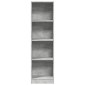 vidaXL Βιβλιοθήκη Γκρι Σκυροδέματος 40x24x143 εκ. Επεξεργ. Ξύλο