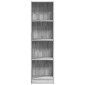 vidaXL Βιβλιοθήκη Γκρι Sonoma 40x24x143 εκ. από Επεξεργ. Ξύλο
