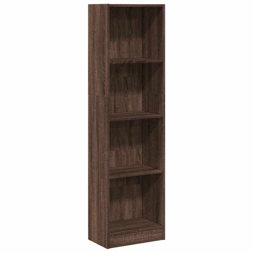 vidaXL Βιβλιοθήκη Καφέ Δρυς 40x24x143 εκ. από Επεξεργασμένο Ξύλο
