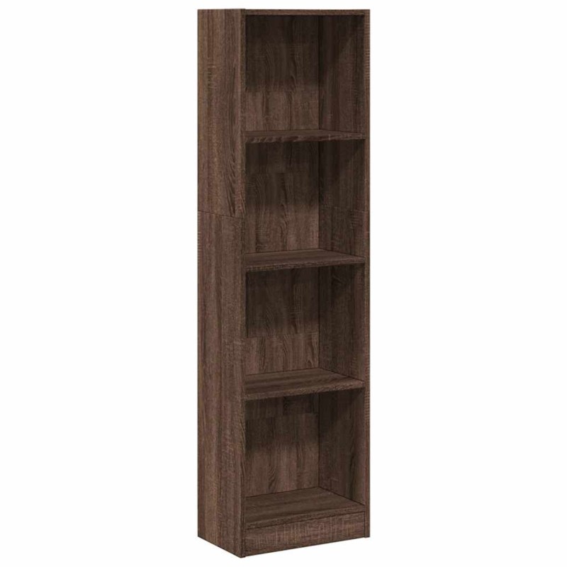 vidaXL Βιβλιοθήκη Καφέ Δρυς 40x24x143 εκ. από Επεξεργασμένο Ξύλο
