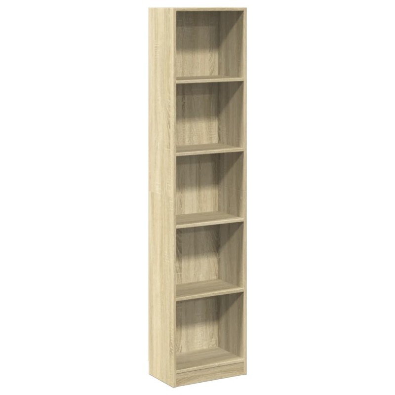 vidaXL Βιβλιοθήκη Sonoma Δρυς 40x24x176 εκ. από Επεξεργασμένο Ξύλο