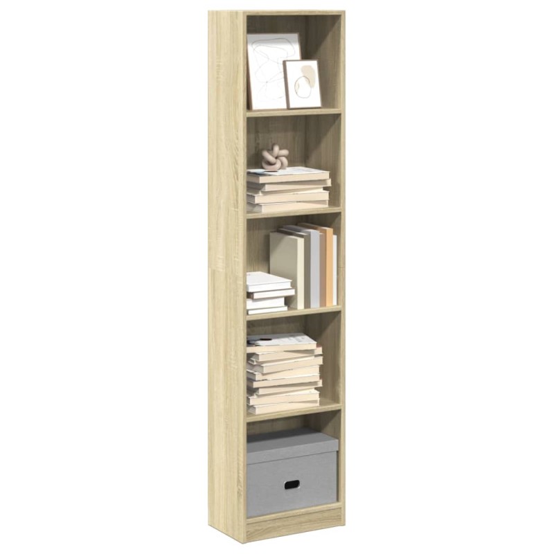 vidaXL Βιβλιοθήκη Sonoma Δρυς 40x24x176 εκ. από Επεξεργασμένο Ξύλο