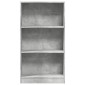 vidaXL Βιβλιοθήκη Γκρι Σκυροδέματος 60x24x109 εκ. Επεξεργ. Ξύλο